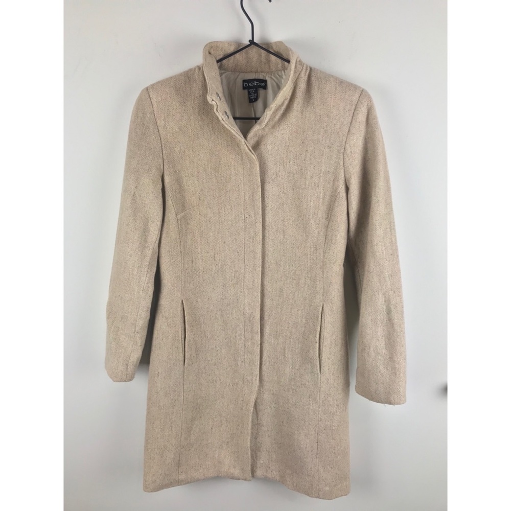 bebe pea coat 78% wool